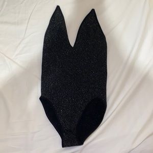 Open back glitter bodysuit Urban Outfitters